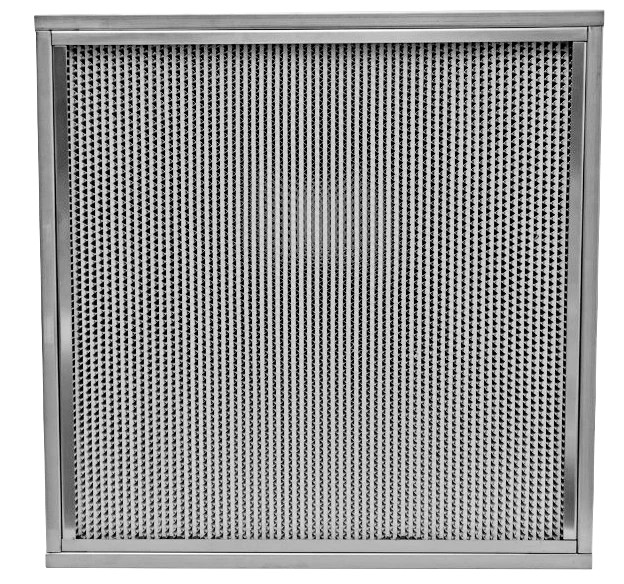Washable electrostatic filter in a metal frame